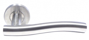S-Shape Lever Door Handle Set (stainless steel)